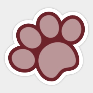 Whimsical White Pawprint Sticker